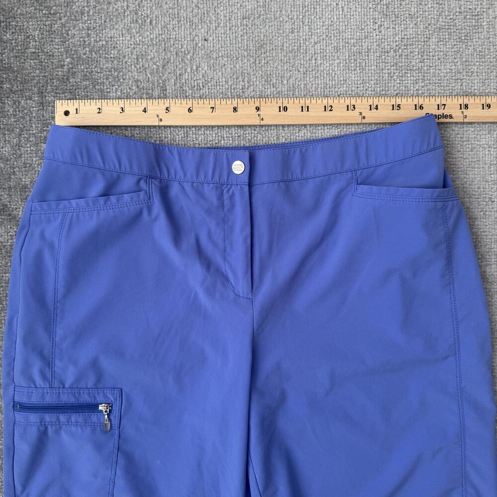 Chicos Zenergy Golf Short Women 2 (US 12) Blue Bermuda Stretch Pocket Activewear - Picture 5 of 8